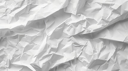 Obraz premium Texture of crumpled white paper for background