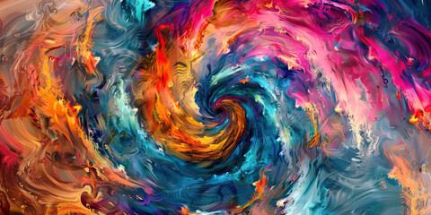 The Kaleidoscope of Emotions: The Swirling Colors and Shifting Patterns - Picture swirling colors and shifting patterns, symbolizing the kaleidoscope of emotions and sensations experienced during a ps - obrazy, fototapety, plakaty