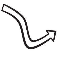 Thin Arrow handdrawn doodle illustration