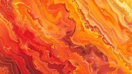 Sunset orange marble with vibrant streaks of orange and red, mimicking the colors of a sunset sky