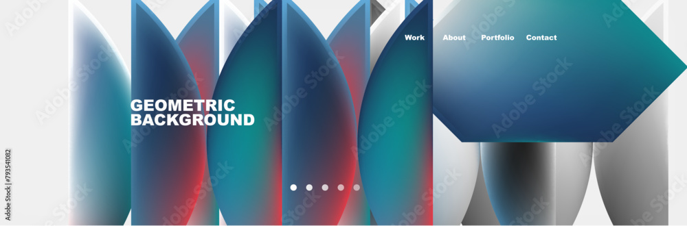 Aufkleber a stylish geometric pattern featuring electric blue and magenta triangles on a white background. per