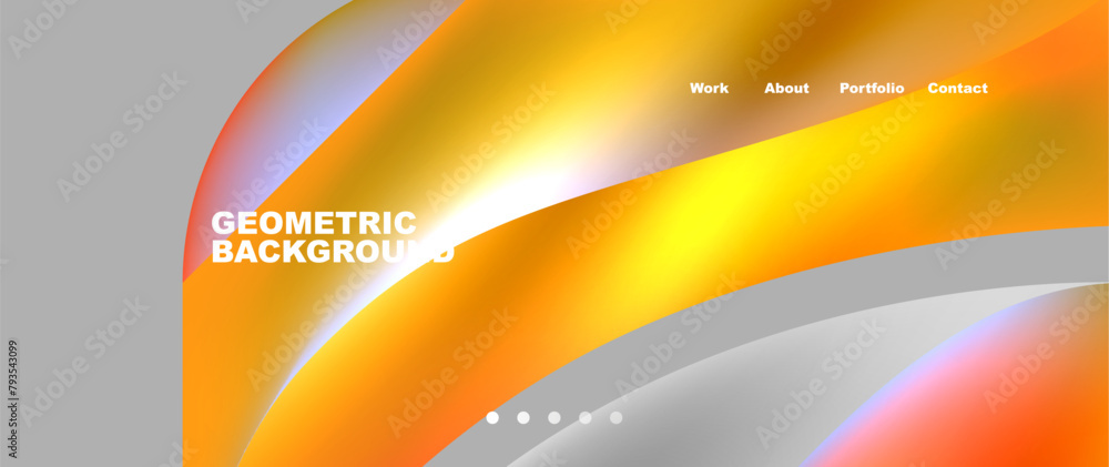 Aufkleber a geometric pattern featuring a wave in shades of amber and petal on a gray background, reminiscent 