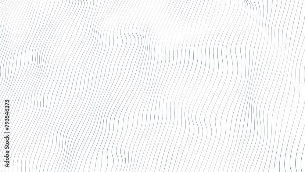 Aufkleber seamless loop motion of a waving blue lines pattern on clean white background.