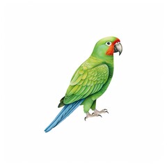 Fototapeta premium Watercolor of parrot, green parrot