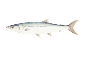 Fototapeta premium Watercolor of mackerel, striped mackerel