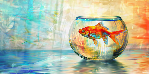 Fishbowl Effect: The Fish in a Bowl and Constant Observation - Imagine a fish in a bowl, symbolizing the feeling of constant observation experienced by animals in labs