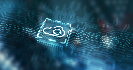 Cloud computing concept. Connect to cloud. Cloud computing icon