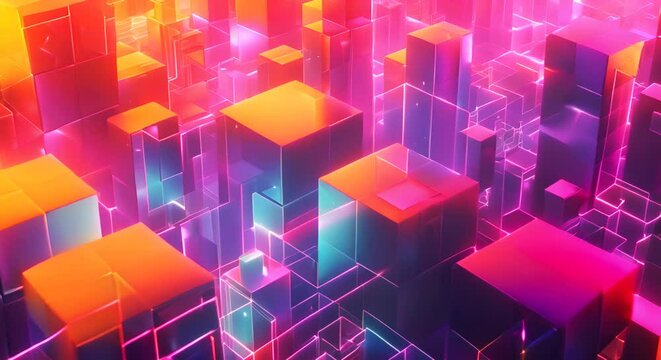 Conceptual design of a decentralized finance (DeFi) landscape, highlighting TVL in vibrant blocks,