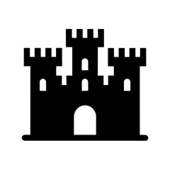 "Castle Icon: The Icon Captures A Vector Design Of A Castle Tower, An Ancient Fortress From A Legendary Kingdom."