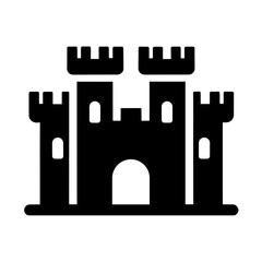 "Castle Icon: A Vector Illustration Of An Iconic Castle Tower, Encapsulating The Strength Of An Ancient Fortress In A Kingdom."
