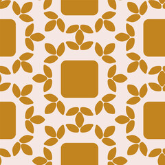 Ornate floral design forming a square pattern in a color palette of brown on cream. Great for homedecor,fabric,wallpaper,giftwrap,stationery,packaging design projects.