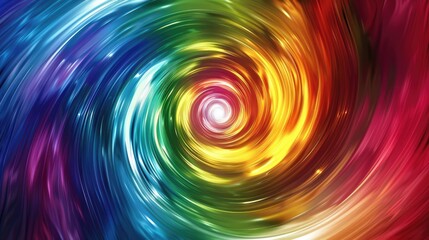 Obraz premium Vibrant vortex of colors twisting into a spiral at the center