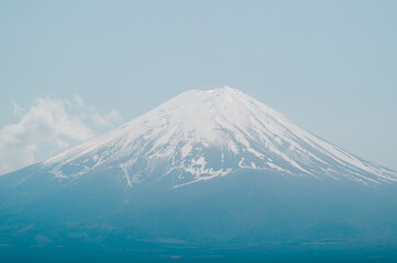 Mount Fuji with clear sky from lake kawaguchi, Yamanashi, Japan. - 793559675