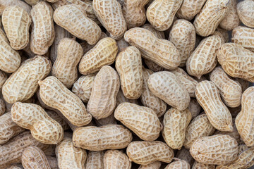 texture background Peanuts, dried peanuts, savory peanuts. Top view.