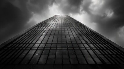 close up Business office building skyscraper