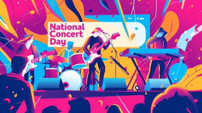 illustration with text to commemorate National Concert Day