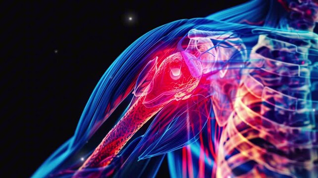 x-ray of human shoulder joint 