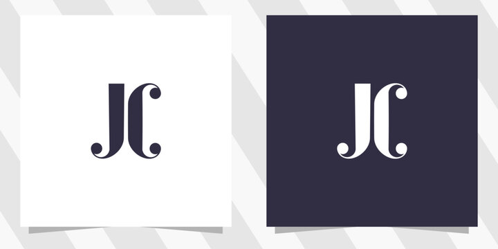 letter jc cj logo design