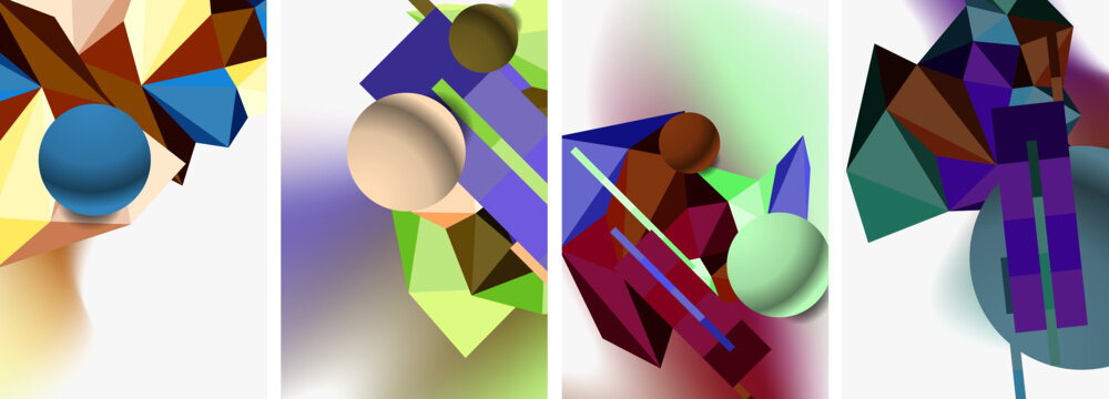 Experience the happy and fun event filled with entertainment, leisure, and art. Enjoy the colorful collage of geometric shapes on a white background, featuring idiophones and drums in magenta hues