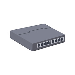 ethernet network switch cartoon. lan vlan, router firewall, traffic data ethernet network switch sign. isolated symbol vector illustration