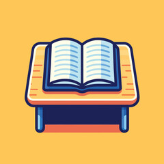illustration of an open notebook on a desk