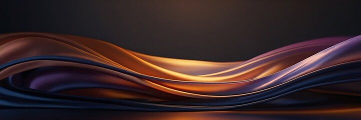 Abstract neon wallpaper Glowing dynamic lines over black background Light drawing