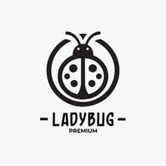  INSECT LOGO LADYBUG 3 - Black and White