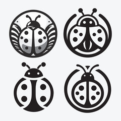  INSECT LOGO LADYBUG BUNDLE - Black and White