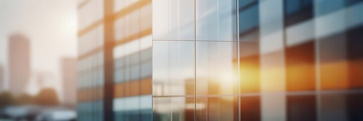 Blurred empty open space office. Abstract light bokeh at office interior background for design.