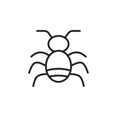 Ant icon line design template isolated illustration