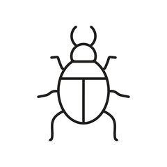 Beetle icon line design template isolated illustration
