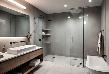 modern bathroom with shower