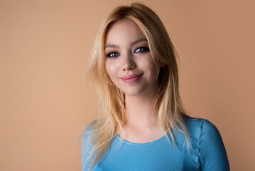 Obraz premium Portrait of young sensual woman. Beautiful face.