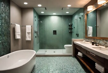 modern bathroom in a hotel