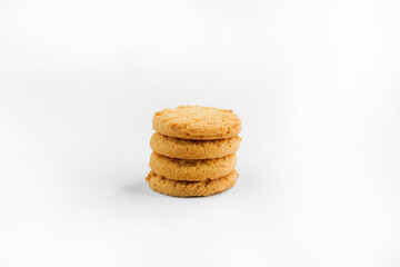 Coconut Biscuits Coconut cookies on white background
