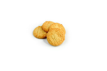 Coconut Biscuits Coconut cookies on white background