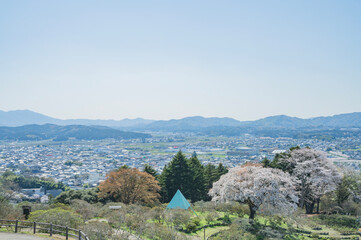 茨城　笠間つつじ公園から望む景色