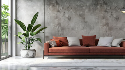 modern living room with sofa,generative ai