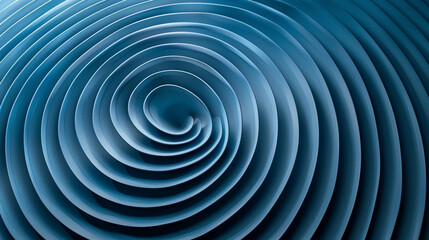 A sleek, minimalist abstract design of thin concentric circles in varying shades of blue, creating a tranquil, ripple-like effect.
