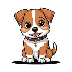 Fototapeta premium A flat cartoon illustration of a baby cat illustration