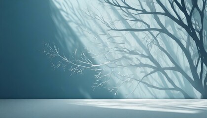 Minimalist Whispers: Soft Light Blue Background with Gentle Shadows
