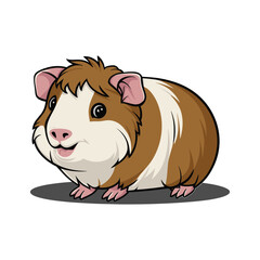 vector illustration of cute and adorable guinea pig