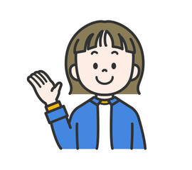 案内をする女性