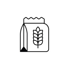 Food Pack icon design with white background stock illustration