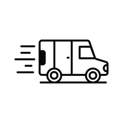 Fototapeta premium Van icon design with white background stock illustration