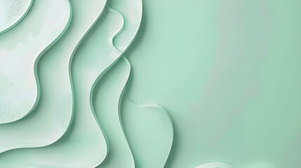 Mint Waves: Abstract Texture of Fluid Forms