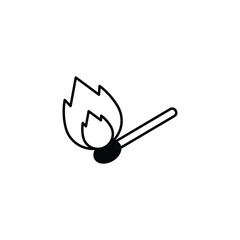 matchstick icon design with white background stock illustration