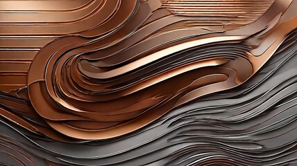 Creative and modern background, metallic texture, brown and gray colors. 