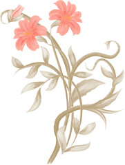 Watercolor illustration of flowers