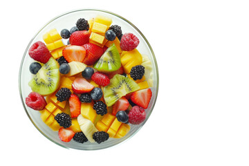 A Bowl of Fruit on a White Background